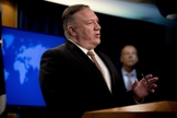 O Secretário de Estado dos EUA, Mike Pompeo, em entrevista coletiva em Washington, DC. (Foto: Andrew Harnik/Pool via Reuters)