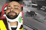Motociclista tirou selfie minutos após acidente em Salto (SP). (Foto: Reprodução / Arquivo Pessoal)