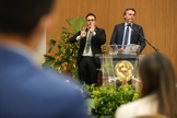Jair Bolsonaro em participação nas 113ª e 114ª Assembleias Gerais Ordinárias da CEADEB, em Salvador. (Foto: Marcos Corrêa/PR)