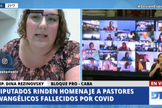 Congressistas prestam homenagem aos pastores que morreram na Covid-19 na Argentina. (Foto: Reprodução / Twitter)