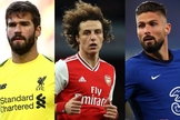 Jogadores como Alisson Becker, David Luiz e Olivier Giroud participaram da ação. (Foto: Montagem/Guiame/Getty Images)