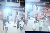 Vídeo mostra o momento em que ladrões rendem pessoas durante batismo e depois abandonam local. (Foto: Reprodução / Instagram)