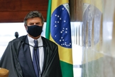 Presidente do STF, ministro Luiz Fux em sessão realizada por videoconferência. (Foto: Fellipe Sampaio / SCO/STF)