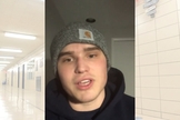 O estudante Owen Stevens em vídeo no Instagram. (Foto: Reprodução / Instagram)