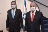 O ministro das Relações Exteriores, Ernesto Araújo, e o primeiro-ministro de Israel, Benjamin Netanyahu. (Foto: Assessoria da Embaixada de Israel no Brasil)
