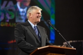 Franklin Graham promoveu o Festival da Esperança de Lancashire na Inglaterra, em 2018. (Foto: Associação Evangelística Billy Graham)