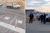 Cercas foram colocadas por policiais ao redor de igreja no Canadá. (Foto: Reprodução/Twitter)