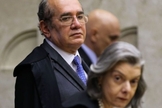 Os ministros Gilmar Mendes e Carmem Lúcia, durante sessão do STF para decidir sobre cultos presenciais durante a pandemia. (Foto: Fabio Rodrigues Pozzebom/Agência Brasil)