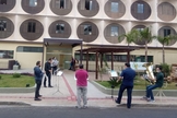 Orquestra Ágape durante apresentação em hospital de Caçador. (Foto: Reprodução / Caçador)