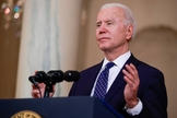 Presidente dos Estados Unidos, Joe Biden, durante discurso na Casa Branca. (Foto: Tom Brenner/Reuters)