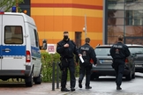 Policiais alemães, em 29 de abril de 2021, em Potsdam, no leste da Alemanha. (AFP/Arquivos).