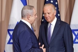 Benjamin Netanyahu e Joe Biden, quando era vice-presidente dos EUA, em 9 de março de 2010. (Foto: Michel Euler/AP)