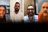 Pastores e especialistas falam sobre os atuais conflitos entre Israel e Palestina. Da esquerda para a direita: Fábio Coelho, Raphael Almeida, Igor Sabino e Angelo Bazzo. (Foto: Reprodução/Instagram)