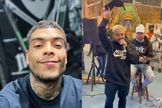 Yudi Tamashiro orou no funeral do cantor MC Kevin, em São Paulo. (Foto: Reprodução/Instagram)