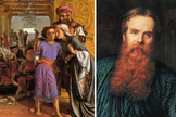 William Holman Hunt e sua tela “A descoberta do Salvador no templo”. (Foto: Reprodução / Wahoort)