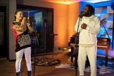 Claudia Leitte e Clovis nos bastidores da gravação de “Aprendiz”. (Foto: Caio Giménez)
