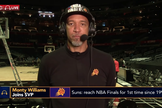 O técnico do Phoenix Suns, Monty Williams, durante entrevista à ESPN. (Foto: Reprodução/NBA on ESPN)