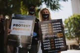 Protesto da organização cristã ExodusCry conta o site Pornhub. (Foto: ExodusCry).