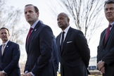 Da esquerda para a direita: Procurador-geral da Louisiana Jeff Landry, Procurador-geral da Carolina do Sul Alan Wilson, Procurador-geral Curtis Hill de Indiana e Procurador-geral do Alabama Steve Marshall, no Capitólio dos Estados Unidos, Washington, em 2