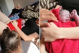 Sophia nasceu em casa, com a ajuda do pai. (Foto: Reprodução/Instagram)