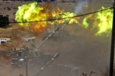 Israel dispara contra o Líbano após o lançamento de foguetes do Hezbollah. (Foto: Jalaa Marey/AFP)