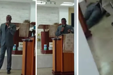 Culto estava sendo filmado, quando pastor caiu morto. (Foto: Reprodução / YouTube)