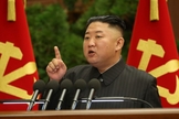 Kim Jong Un no VIII Congresso do Partido Trabalhista Coreano, 30 de junho de 2021. (Foto: Site de fotos públicas)