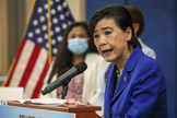 Judy Chu, autora do projeto de lei que pretende legalizar o aborto até momentos antes do nascimento. (Foto: Irfan Khan/Los Angeles Times)
