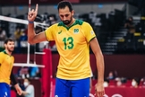 Maurício Souza durante partida da seleção brasileira nos Jogos Olímpicos de Tóquio.| (Foto: Miriam Jeske/COB)