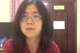 Detida desde maio de 2020, Zhang Zhan declarou uma greve de fome. (Foto:Handout/YouTube).
