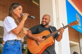 Gabriela Rocha levou música para os moradores de Manguinhos. (Foto: Gleice Kelly)