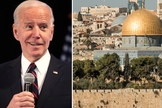 Joe Biden, em Conferência Legislativa da 2020 Iowa State Education Association (ISEA) [à esq.]; Monte do Templo. (Foto: Montagem com imagens de Gage Skidmore / Marcos Paulo Corrêa)