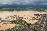 Imagem aérea do sul da Bahia, após enchente. (Foto: Captura de tela/YouTube/Jovem Pan News)