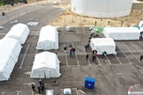 Israel prepara um hospital de campanha que será transportado à Ucrânia. (Foto: Sheba Medical Center).