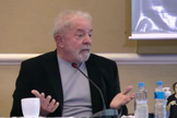 Lula durante fala em defesa do aborto. (Captura de tela G1)