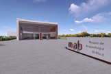 Fachada principal do MAB/Maquete virtual. (Foto: Unasp)