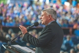 Rev. Franklin Graham durante um evento evangélico. (Foto: Associação Evangelística Billy Graham)