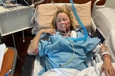 Debbie no hospital. (Foto: Captura de tela/Vídeo CBN News)