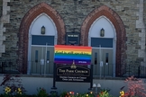 A Park Church, filiada à Igreja Unida de Cristo, celebrou o Mês do Orgulho Gay. (Foto: Facebook/The Park Church Elmira).