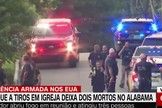 Mobilização policial após ataque na Igreja Episcopal St. Stephen's, no Alabama. (Captura de tela CNN Brasil)