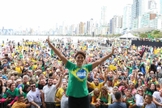 Michelle Bolsonaro na Marcha para Jesus em Balneário Camboriú (SC). (Foto: Clauber Cleber Caetano/PR)