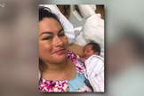 Elena Robles e sua primeira filha, Isabel Esperanza. (Captura de tela CBN News)