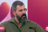 Juliano Cazarré em participação no 'Mais Você'. (Foto: TV Globo/Captura de Tela)