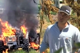 Logan Schneider, de 19 anos, saiu ileso do acidente e ainda salvou o piloto. (Foto: Reprodução/King 5).