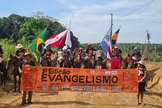 Cavalgada em Óbidos leva mensagem do Evangelho à comunidade. (Foto: Reprodução/Facebook/AD Óbidos)