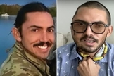 Juan Carlos La Verde, antes e depois do acidente. (Foto: Captura de tela/YouTube Inside Edition/Montagem)