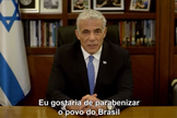 Yair Lapid parabenizou o Brasil por seus 200 anos de Independência na segunda-feira (7). (Foto: Reprodução/Twitter/Yair Lapid).