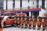 Corpo de bombeiros da China. (Foto: Captura de tela/Vídeo G1)
