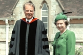 Billy Graham com a rainha Elizabeth II em 1989. (Foto: Associação Evangelística Billy Graham)