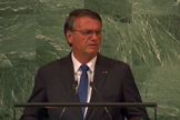 Jair Bolsonaro discursa na Assembleia Geral da ONU, 20 de setembro de 2022. (Captura de tela/BBC)
